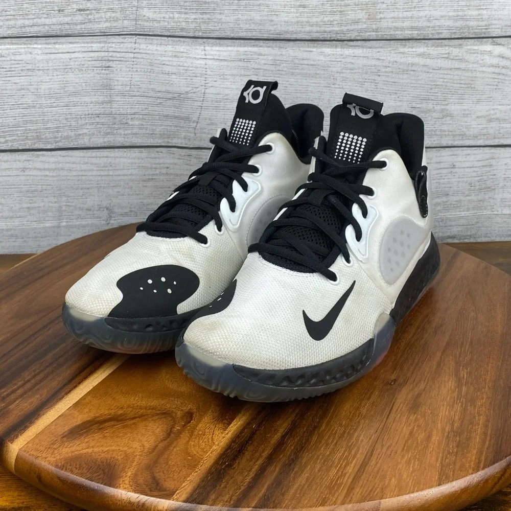 Nike KD Trey 5 VII White Bright Crimson Black Basketball Shoe AT1200-100 Men 9.5